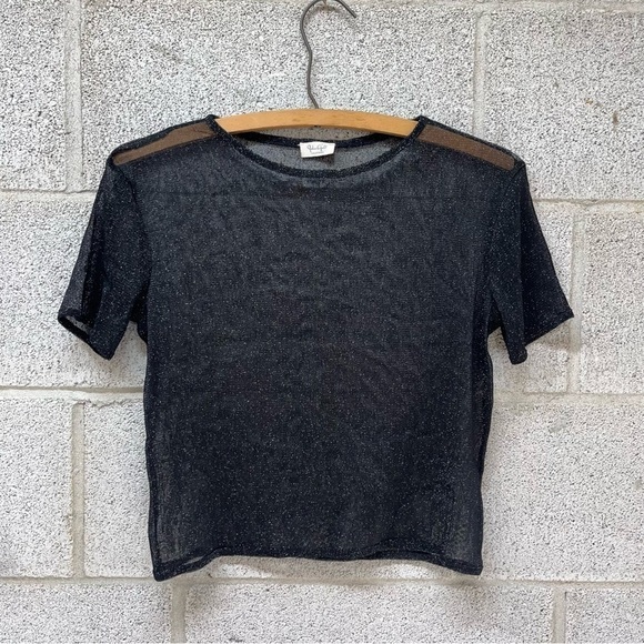 John Galt Transparent Sparkle Top - Picture 1 of 4